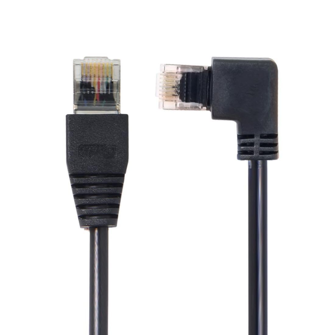 chenyang Chenyang Cat6 RJ45 Ultra Slim 90 Degree Left Angled Ethernet Extension Cable 0.5M for Laptop Router TV Box - View 9 of 9