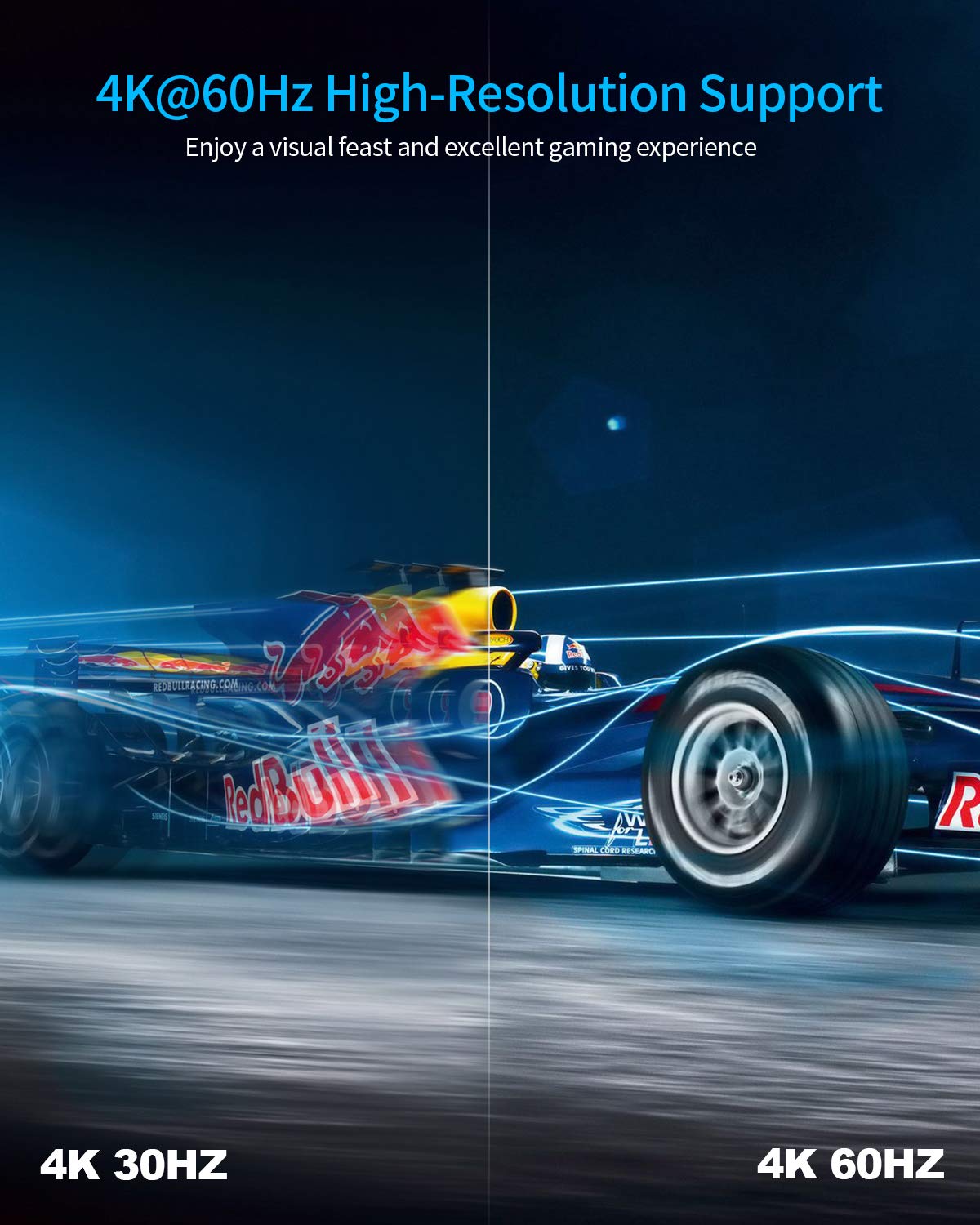 Koopman-Tech Koopman 5 Ports 4K HDR HDMI Switch 60Hz with IR Remote Ultra HD Dolby Vision High Speed HDR10 HDCP 2.2 and 3D Support - View 4 of 7