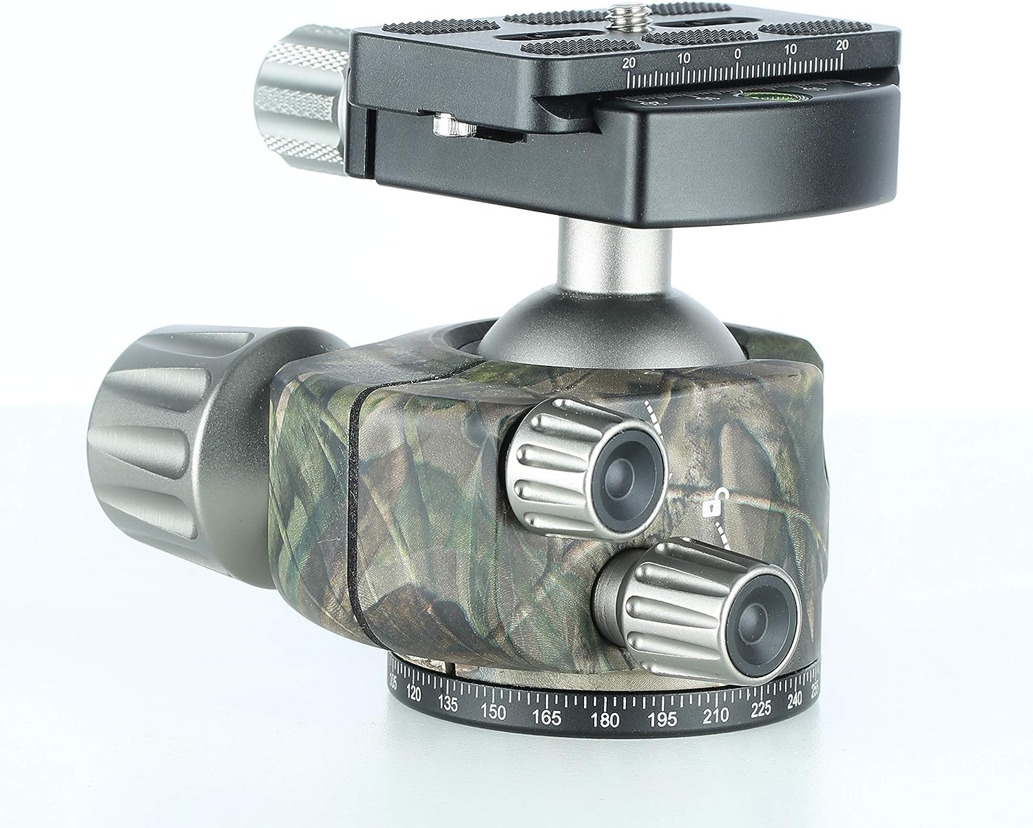 LEOFOTO LH-40 Camo 40mm Low Profile Ball Head Arca RRS Compatible with Independent Pan Lock for Photography - View 2 of 3