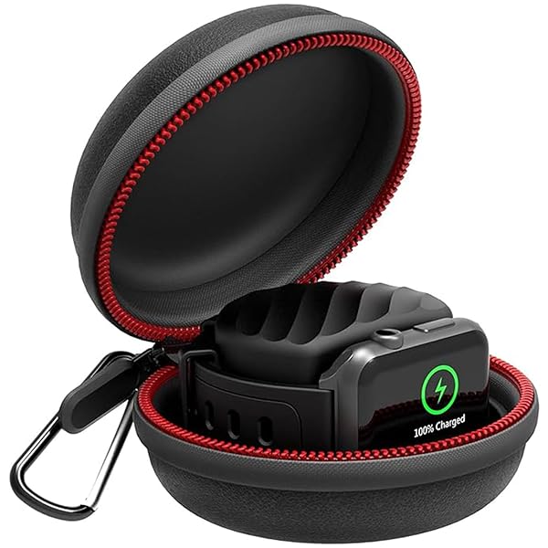 HALLEAST HALLEAST Travel Case for Apple Watch Charger - Portable EVA Dock for Series 1-10 with Night Stand Mode - View 3 of 8