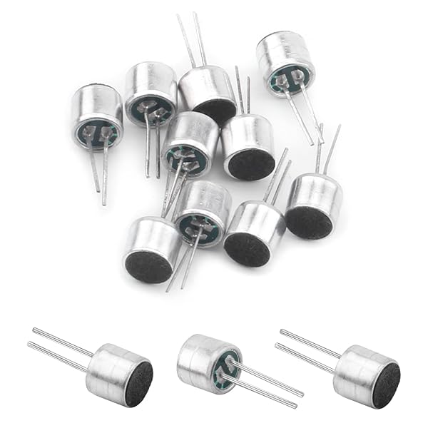 Fielect Fielect 20Pcs 6050P-50DB Electret Microphone Pickup 6mm x 5mm Cylindrical Condenser Mic for PCB Applications - View 5 of 8