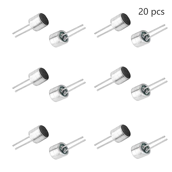 Fielect Fielect 20Pcs 6050P-50DB Electret Microphone Pickup 6mm x 5mm Cylindrical Condenser Mic for PCB Applications - View 6 of 8