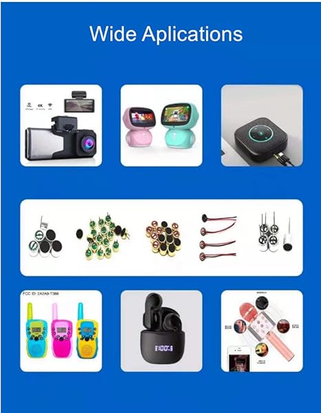 Fielect Fielect 30Pcs 6050P-54DB Electret Microphone Pickup 6mm x 5mm Cylindrical Condenser Microphone with Pins - View 8 of 8