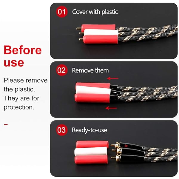 SKW SKW RCA Y Splitter Cable 1 Male to 2 Male Subwoofer Cord Ultra High Purity Copper 3.2ft Stereo Audio Cable for Home Theater - View 7 of 7