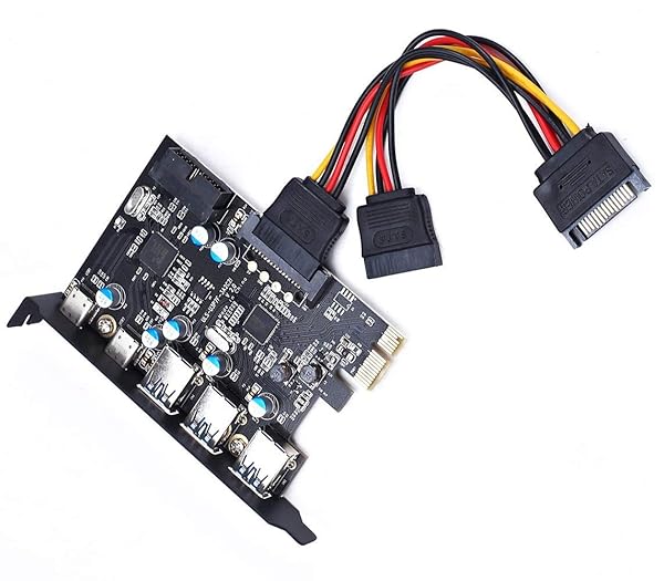 YEELIYA YEELIYA PCI-E to USB 3.0 Expansion Card: 5-Port Type C & A for Windows 7/8/10/XP/Vista - View 4 of 9