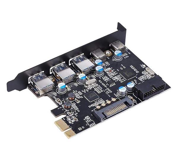 YEELIYA YEELIYA PCI-E to USB 3.0 Expansion Card: 5-Port Type C & A for Windows 7/8/10/XP/Vista - View 6 of 9