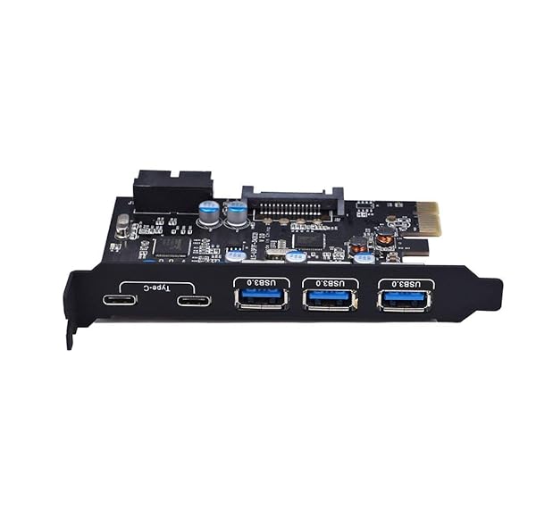 YEELIYA YEELIYA PCI-E to USB 3.0 Expansion Card: 5-Port Type C & A for Windows 7/8/10/XP/Vista - View 7 of 9