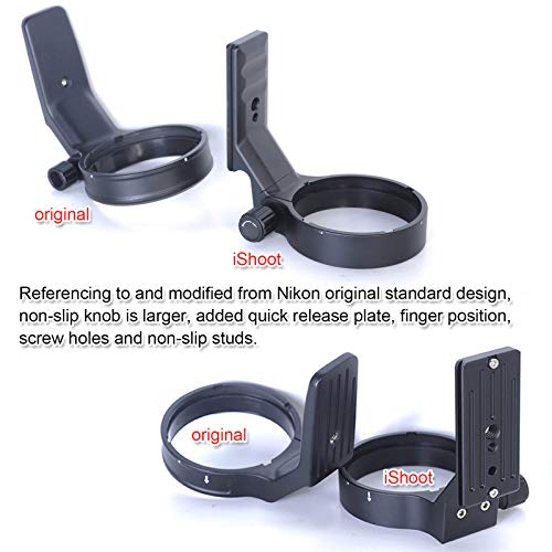 iShoot iShoot Lens Collar for Nikon 200-500mm: ARCA-Swiss Tripod Mount & Quick Release Support - View 6 of 11