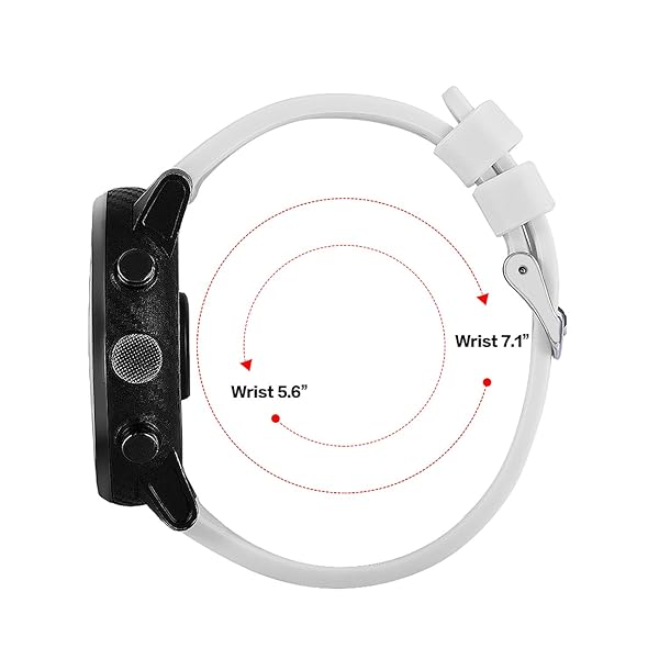 Turnwin Turnwin 18mm 20mm 22mm Silicone Quick Release Wristband Replacement Sports Strap for Smartwatch White for Men and Women - View 2 of 7