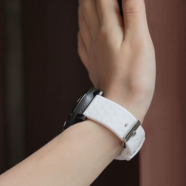 Turnwin Turnwin 18mm 20mm 22mm Silicone Quick Release Wristband Replacement Sports Strap for Smartwatch White for Men and Women - View 7 of 7