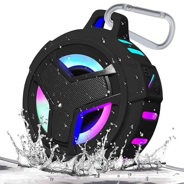 EBODA EBODA Bluetooth Shower Speaker: IP67 Waterproof, LED Light, 2000mAh, True Wireless Stereo - Perfect for Kayaking & Beach Gifts
