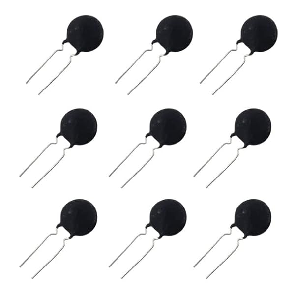 Fielect Fielect 20 PCS NTC Thermistor Resistors 10D-9 0A 10 Ohm Inrush Current Limiter Temperature Sensors for Electronics Projects