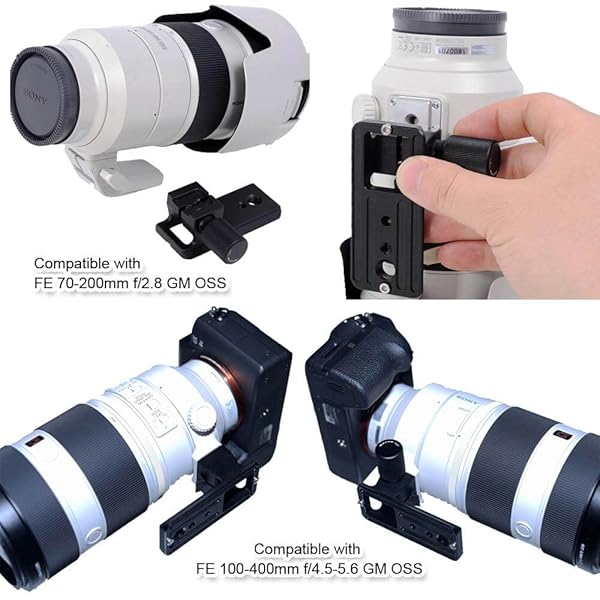 iShoot iShoot Lens Collar Foot Tripod Mount for Sony 100-400mm, 70-200mm & 18-110mm - Arca-Swiss Quick Release Compatible - View 7 of 10