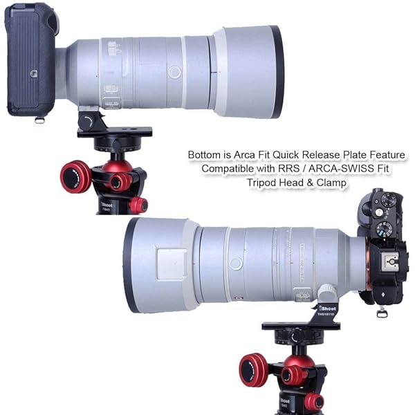 iShoot iShoot Lens Collar Foot Tripod Mount for Sony 100-400mm, 70-200mm & 18-110mm - Arca-Swiss Quick Release Compatible - View 9 of 10