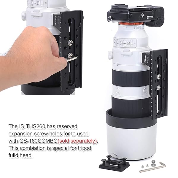 iShoot iShoot Lens Collar Replacement Foot for Sony FE 200-600mm Lens - Arca-Swiss Tripod Mount with Quick Release - View 10 of 11