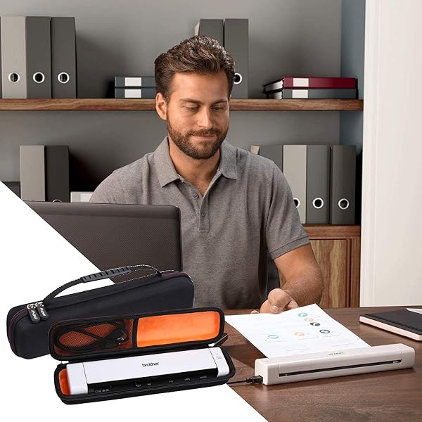 Mchoi Mchoi Portable Case for Brother DS-640 DS-940DW DS-740D DS-720D Doxie Go SE Compact Mobile Document Scanner Case Only - View 4 of 6