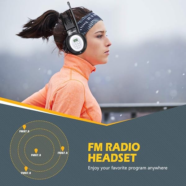 Zeadio Zeadio Walkman Headphone Radio FM Stereo Headset for Clear Sound and Easy Listening - View 2 of 7