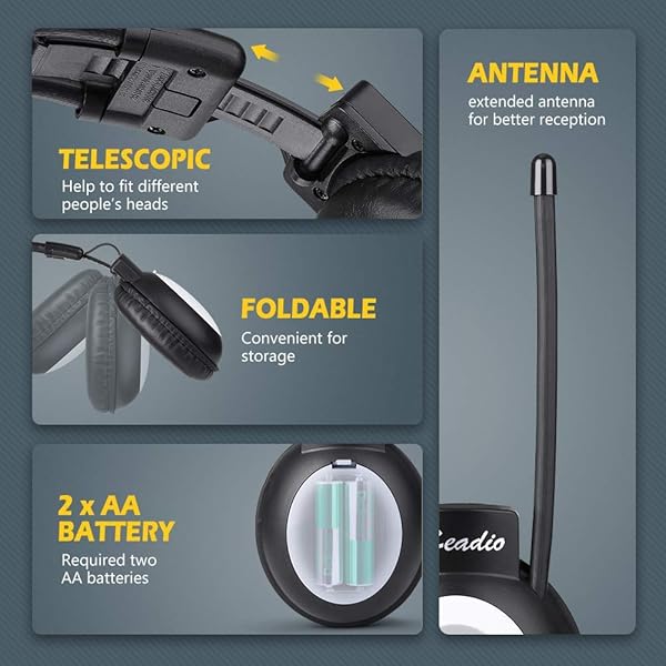 Zeadio Zeadio Walkman Headphone Radio FM Stereo Headset for Clear Sound and Easy Listening - View 7 of 7