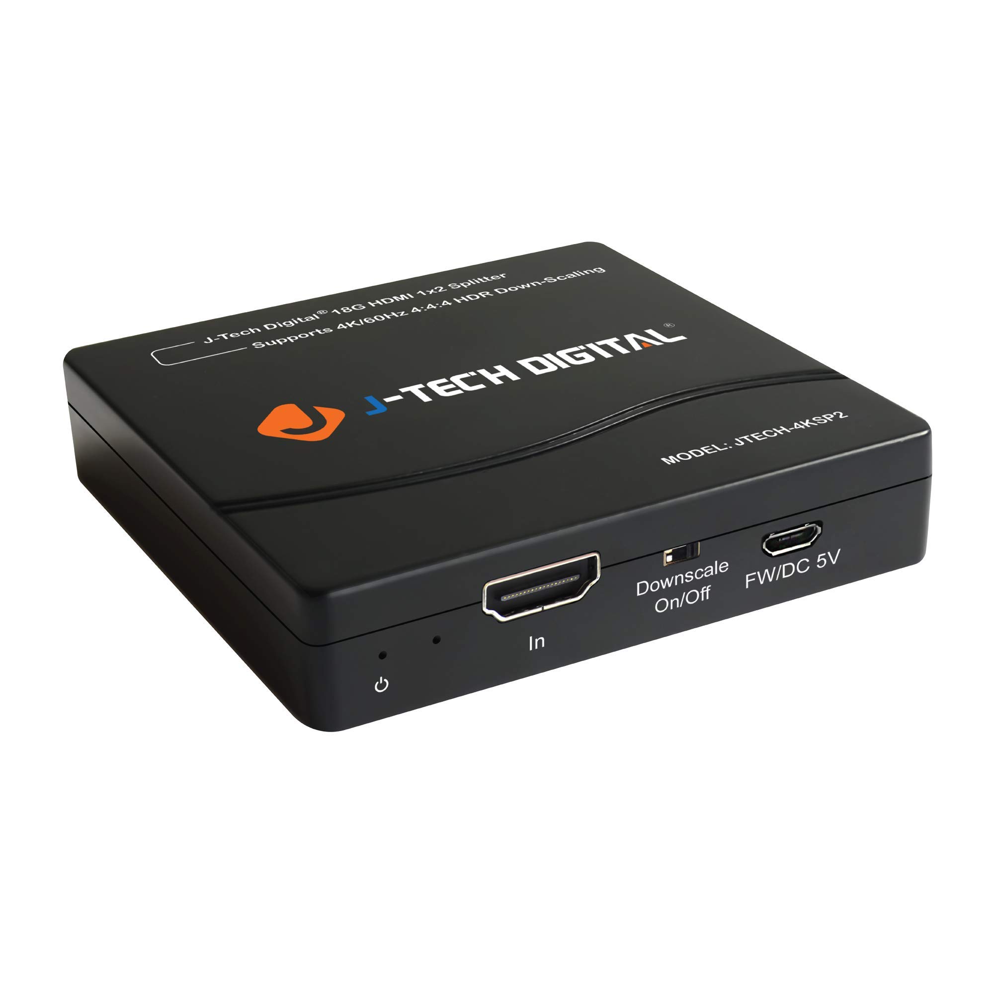 J-Tech Digital HDMI Splitter 1 in 2 Out 4K 60Hz Supports HDR Dolby Vision HDCP2.3 Ideal for Multi-Resolution Output