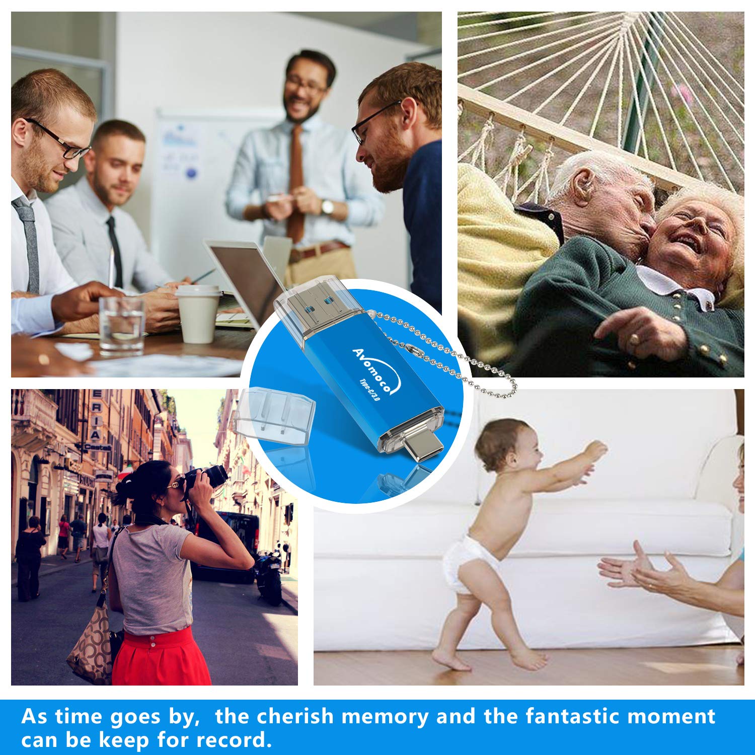 AVOMOCO AVOMOCO USB 3.1 512GB Type C Dual High Speed Photo Backup Stick for Cell Phones and Tablets Compatible with Galaxy LG Google Moto - View 6 of 6