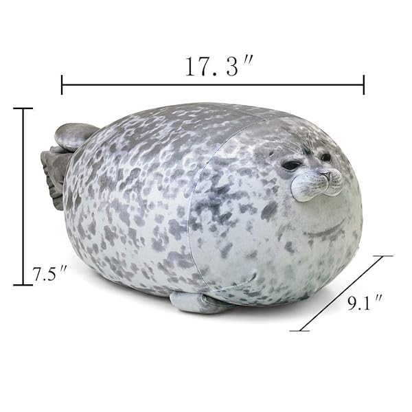 Plupiapio Chubby Blob Seal Plush Pillow Cute Stuffed Animal Toy Medium Ocean Pillow - View 2 of 7