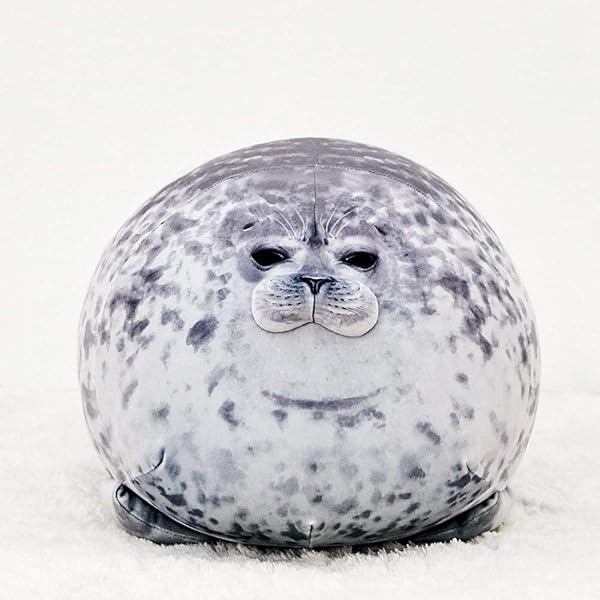 Plupiapio Chubby Blob Seal Plush Pillow Cute Stuffed Animal Toy Medium Ocean Pillow - View 3 of 7