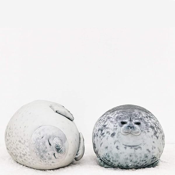 Plupiapio Chubby Blob Seal Plush Pillow Cute Stuffed Animal Toy Medium Ocean Pillow - View 5 of 7