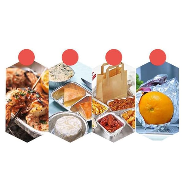 Othmro Othmro 30pcs Aluminum Foil Food Containers 720ml Round Pans for Cooking Baking Heating Storing and Food Prepping 7.3x1.8 Inch - View 8 of 9