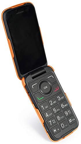 Nakedcellphone Bright Orange Clip Case for Alcatel Smartflip Go Flip 3 with Rotating Belt Holster Snap-On Cover for 2019 Alcatel Phones - View 8 of 9