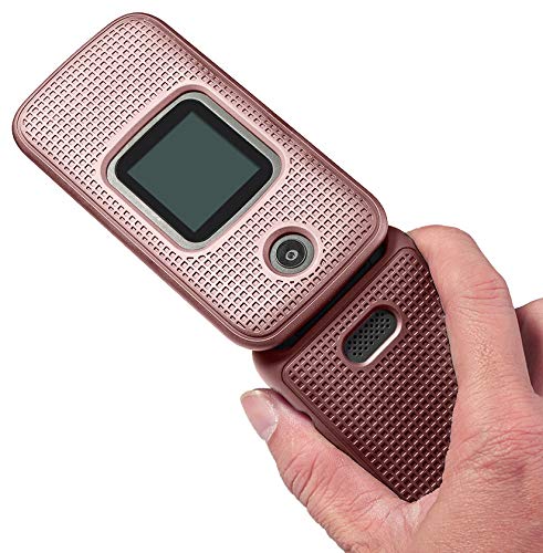 Nakedcellphone Rose Gold Pink Case with Clip for Alcatel Smartflip Go Flip 3 Snap-On Cover and Rotating Belt Holster Holder 2019 Model - View 5 of 9