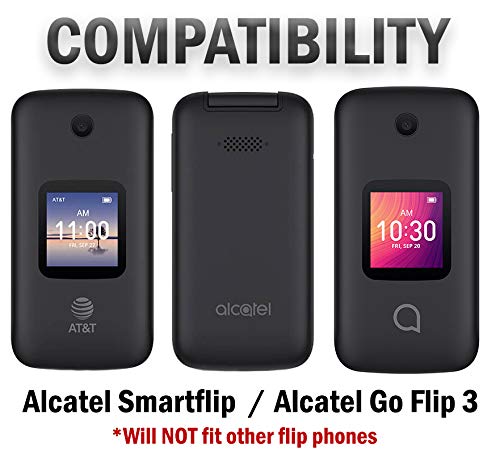 Nakedcellphone Rose Gold Pink Case with Clip for Alcatel Smartflip Go Flip 3 Snap-On Cover and Rotating Belt Holster Holder 2019 Model - View 7 of 9