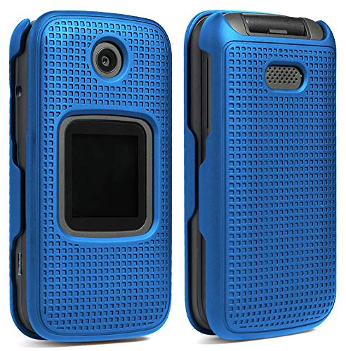 Nakedcellphone Cobalt Blue Case with Clip for Alcatel Smartflip Go Flip 3 Snap-On Cover and Rotating Belt Holster Combo for 2019 Alcatel Phones - View 4 of 9