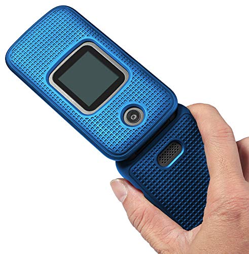 Nakedcellphone Cobalt Blue Case with Clip for Alcatel Smartflip Go Flip 3 Snap-On Cover and Rotating Belt Holster Combo for 2019 Alcatel Phones - View 5 of 9