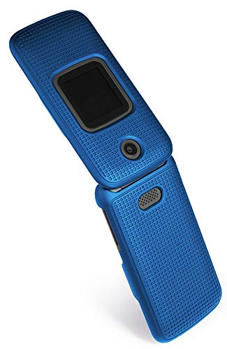 Nakedcellphone Cobalt Blue Case with Clip for Alcatel Smartflip Go Flip 3 Snap-On Cover and Rotating Belt Holster Combo for 2019 Alcatel Phones - View 6 of 9