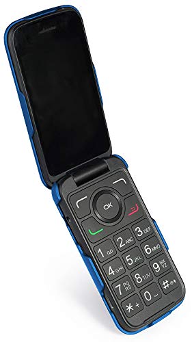 Nakedcellphone Cobalt Blue Case with Clip for Alcatel Smartflip Go Flip 3 Snap-On Cover and Rotating Belt Holster Combo for 2019 Alcatel Phones - View 8 of 9