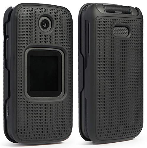 Nakedcellphone Alcatel Smartflip Go Flip 3 Case with Clip Black Snap-On Cover and Rotating Belt Holster Combo for Alcatel 4052 - View 4 of 9