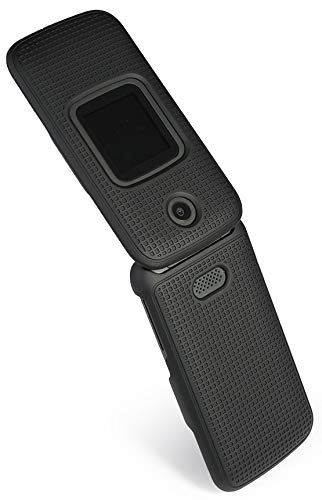 Nakedcellphone Alcatel Smartflip Go Flip 3 Case with Clip Black Snap-On Cover and Rotating Belt Holster Combo for Alcatel 4052 - View 6 of 9