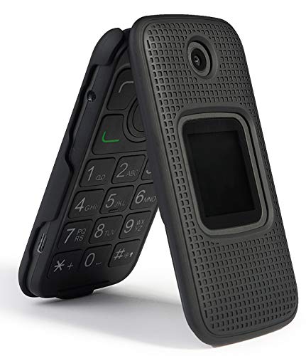 Nakedcellphone Alcatel Smartflip Go Flip 3 Case with Clip Black Snap-On Cover and Rotating Belt Holster Combo for Alcatel 4052 - View 9 of 9