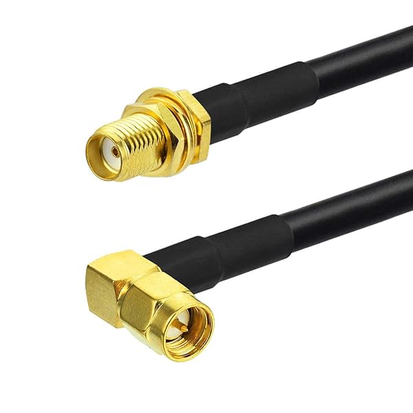 BINGFU 1m SMA Male Right Angle to Female RG58 Coaxial Cable for Ham Radio - Bingfu Antenna Extension for Kenwood, BaoFeng, Icom & More - View 4 of 11