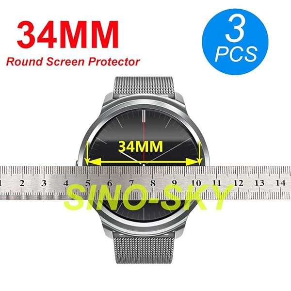 VRWOX Buy SINO-SKY 3-Pcs Universal Round Smart Watch HD Screen Protector - Anti-Scratch, Anti-Fingerprint, Bubble Free (34mm) - View 3 of 7