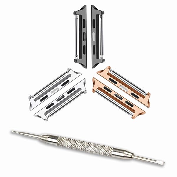 OMECKY OMECKY Spring Bar Connectors for Apple Watch Bands - 3 Pack in 3 Colors | Durable & Stylish Adapter - View 2 of 8