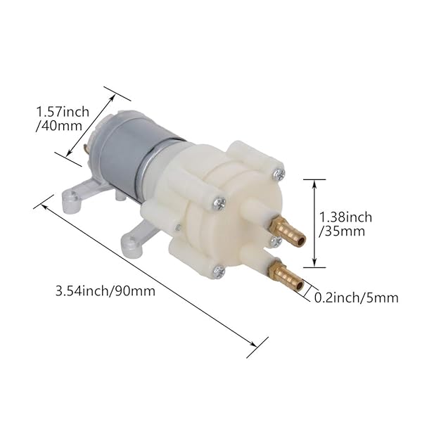 Fielect Fielect 5-12V Self Priming Diaphragm Pump Motor for Water with Shock Absorption and 5mm Copper Mouth R385 - View 2 of 7