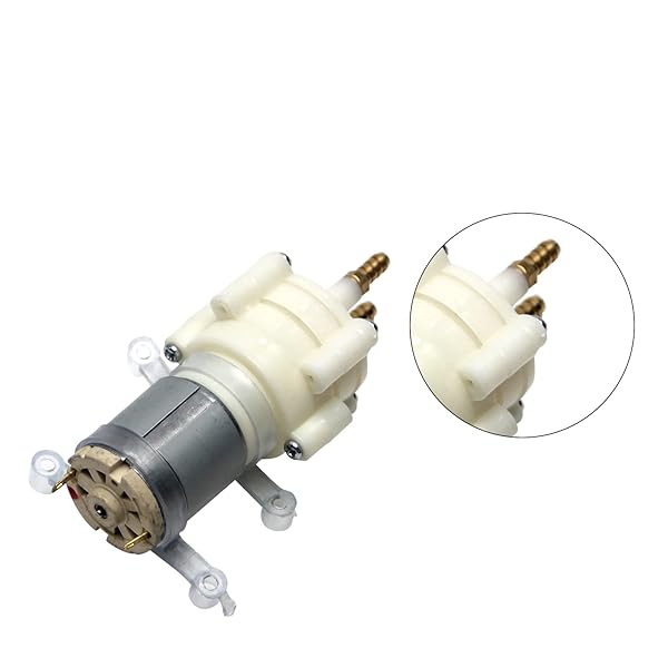 Fielect Fielect 5-12V Self Priming Diaphragm Pump Motor for Water with Shock Absorption and 5mm Copper Mouth R385 - View 3 of 7