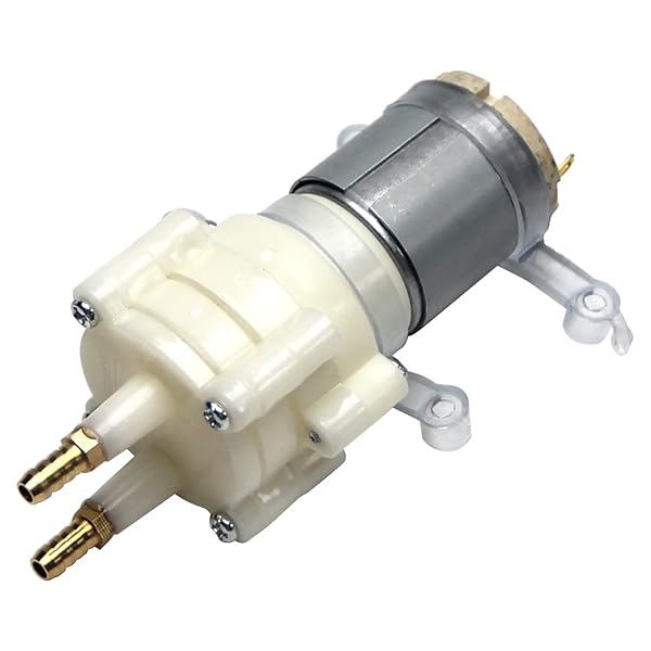 Fielect Fielect 5-12V Self Priming Diaphragm Pump Motor for Water with Shock Absorption and 5mm Copper Mouth R385