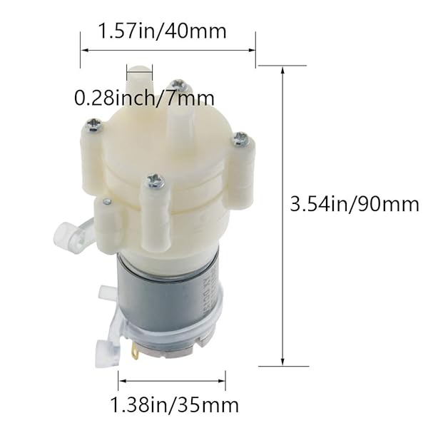 Fielect Fielect 5-12V Self Priming Diaphragm Pump Motor for Water with Shock Absorption R385 DC Diaphragm Pump - View 2 of 7