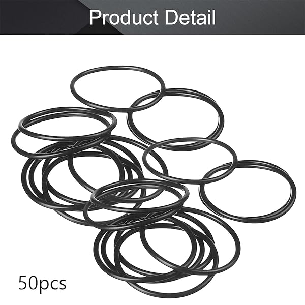 Othmro Othmro 50pcs Nitrile Rubber O-Rings 1.5mm Wire Dia 37mm OD for Oil Air Sealing Professional Plumbing Car Repair Black - View 4 of 9