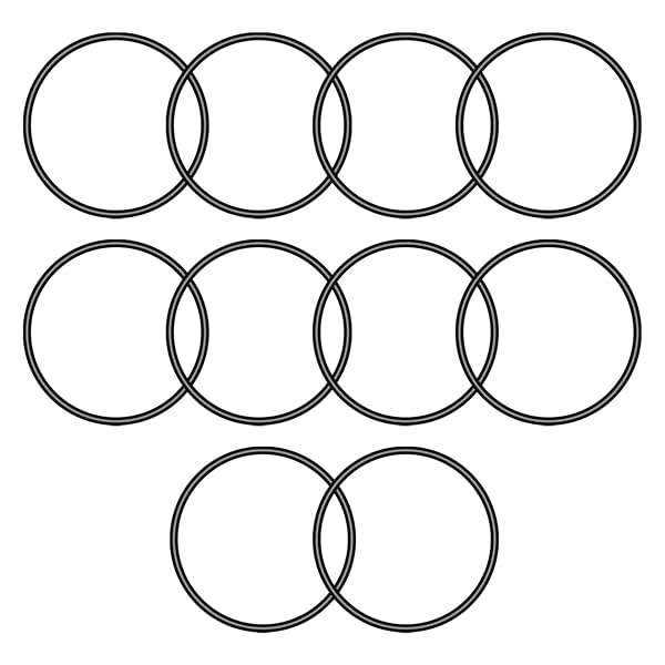 Othmro 50pcs Nitrile Rubber O-Rings 1.5mm Wire Dia 37mm OD for Oil Air Sealing Professional Plumbing Car Repair Black