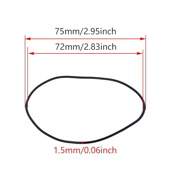 Othmro Othmro 50pcs Nitrile Rubber O-Rings 1.5mm Wire Dia 75mm OD for Oil Air Sealing Professional Plumbing Car Repair Black - View 3 of 3