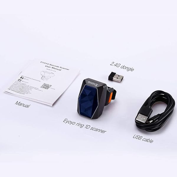 Eyoyo Eyoyo 1D Bluetooth Wearable Ring Barcode Scanner Portable Mini Finger Reader for iPhone iPad Android iOS Book Warehouse Inventory Express - View 9 of 9