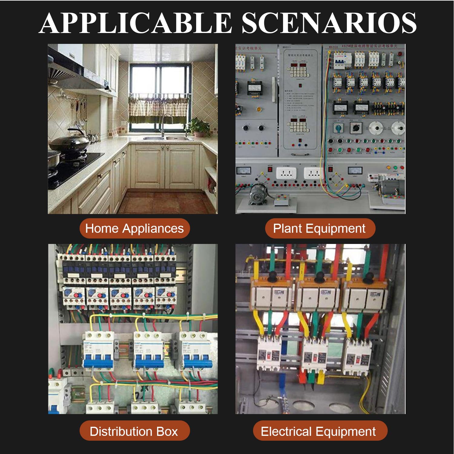 Fielect Fielect 200Pcs 16-14 AWG Insulated Fork Spade Wire Connectors for Electrical Crimping Blue U-Type Terminals - View 5 of 8